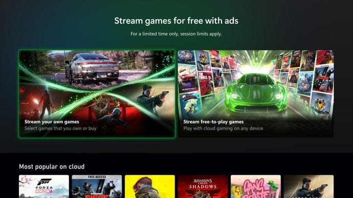 Microsoft testing ad-supported game streaming on Xbox