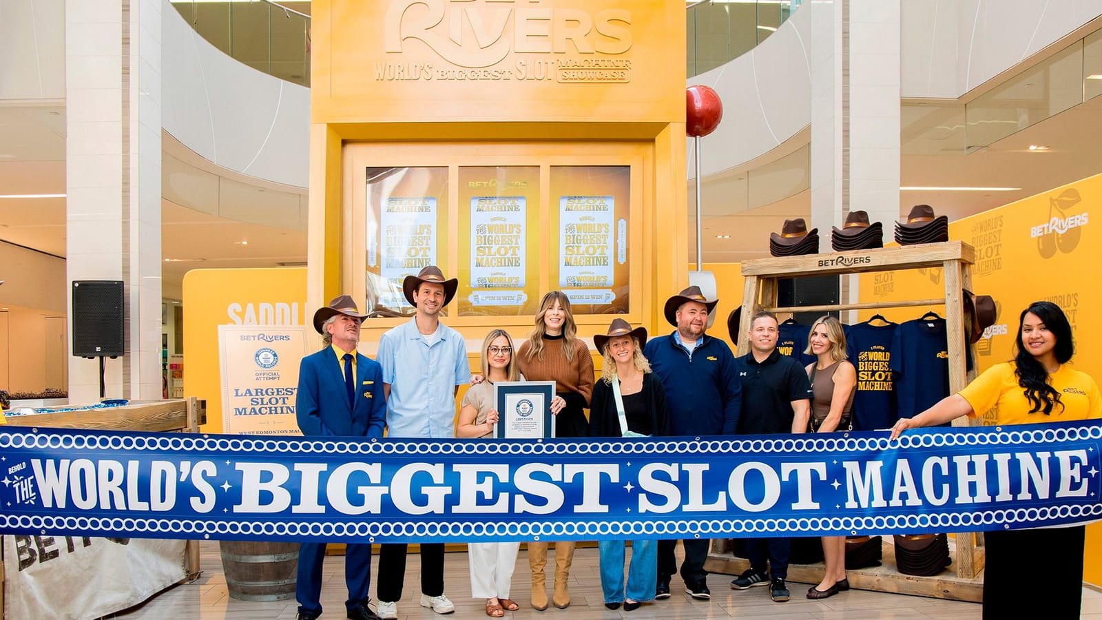 BetRivers Sets Guinness World Record with 16-Foot Slot Machine in
